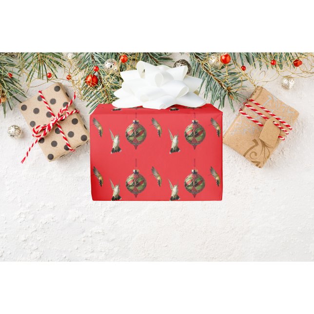 Julklappspapper med kolibri presentpapper (Skapare uppladdad)