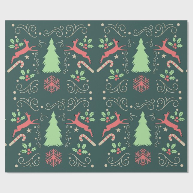 Julklappspapper med renar presentpapper (Platt)