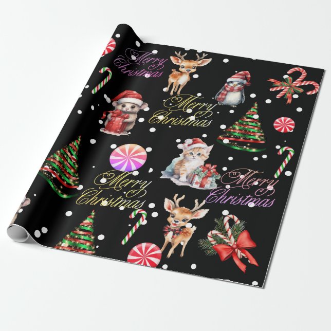 Julklappspapper Presentpapper (Utrullad)