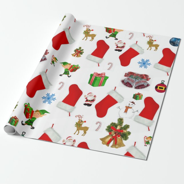 Julklappspapper Presentpapper (Utrullad)
