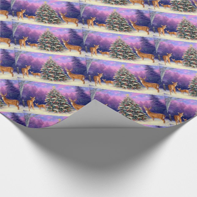 Julklappspapper/Ren och julgranar Presentpapper (Hörn)