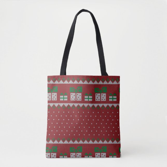 Julklappspåsar – Festiv Julförpackning Tygkasse (Framsida)