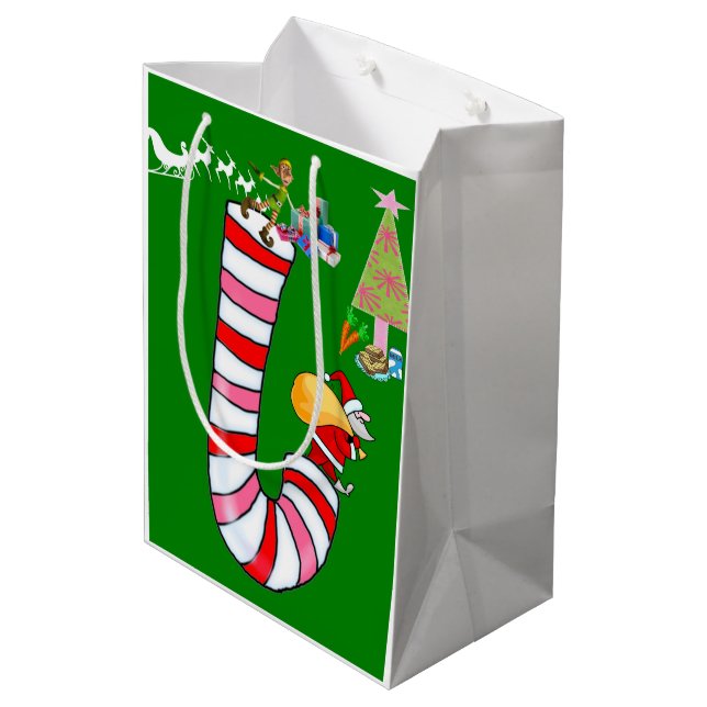 Julklappspåsar för tomte (Baksidan Vinklad)