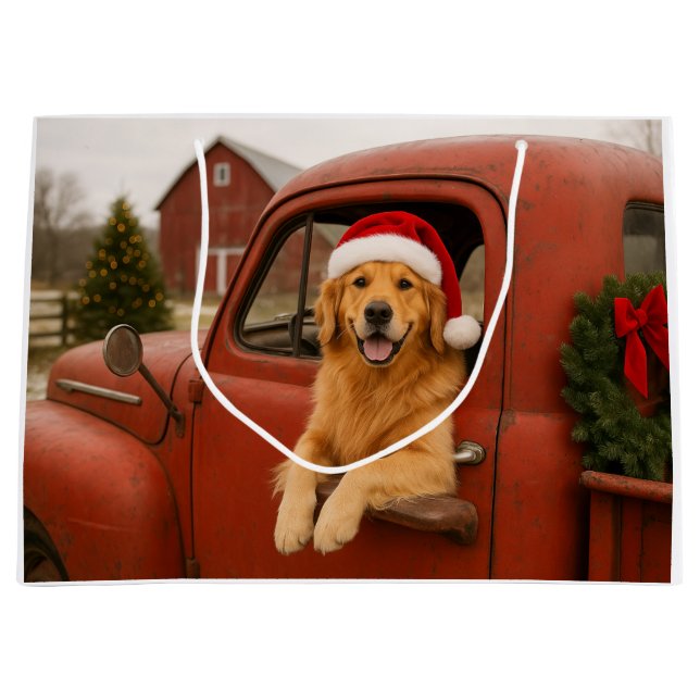 Julklappspåse för Golden Retriever (Framsidan)
