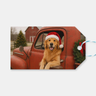 Julklappspåse för Golden Retriever Presentetikett