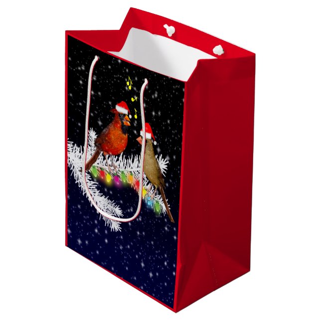 Julklappspåse med Kardinal (Framsidan Vinklad)