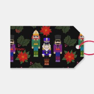Julklappspåse med nötknäppare presentetikett
