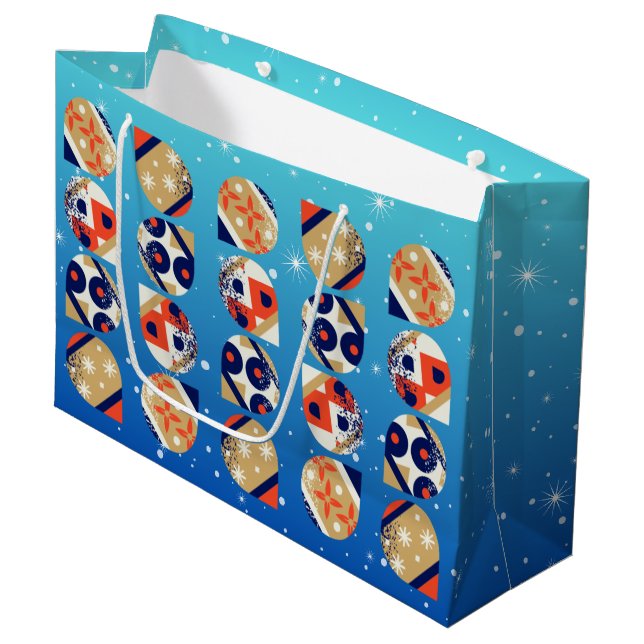 Julklappspåse Modern Felfri Ornament (Framsidan Vinklad)