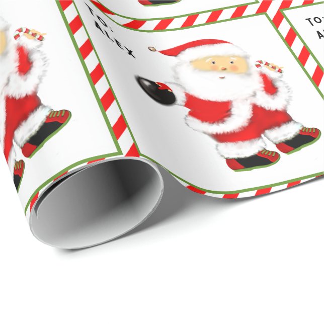 Julklappspresent för bowling presentpapper (Rullad Hörn)