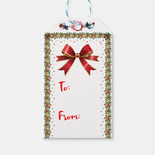 Julklappsprydnad  presentetikett (Framsidan)