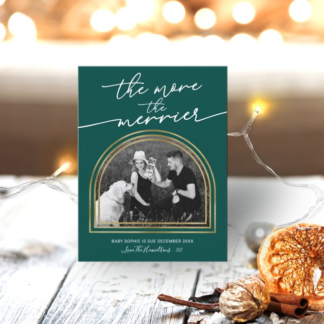 Julklappsrams för graviditetsannonsering  helg vykort (Skapare uppladdad)