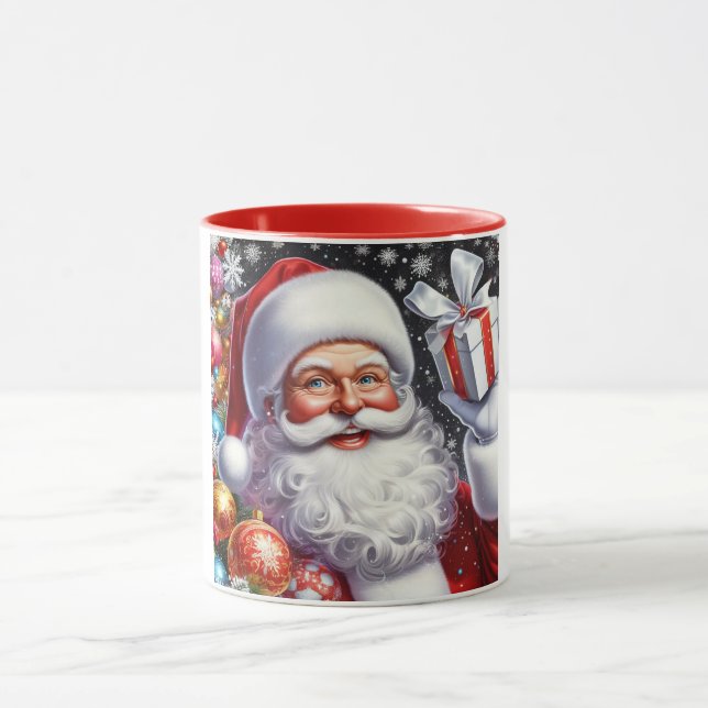 Julklassiker med present och dekorationer mugg (Center)