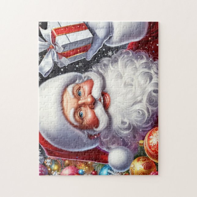 Julklassiker med present och dekorationer pussel (Vertikal)