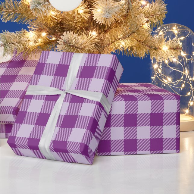 Julklassiker och Pastell Lila Buffalo Rutigt Presentpapper (Helgdagar)