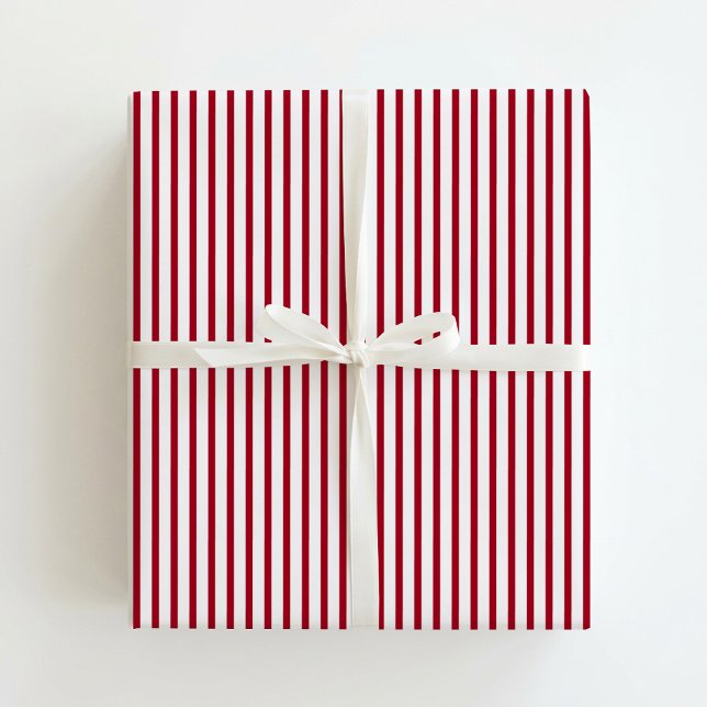 Julklassiker röd /Off-vit randig  Presentpapper (Skapare uppladdad)
