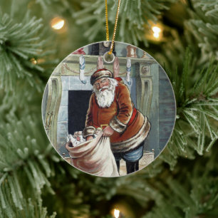Julklassiker, Tomte Niklas vid brasan Julgransprydnad Keramik