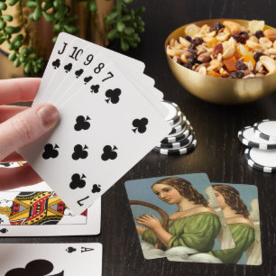Julklassiker, viktoriansk ängel med musikalisk har casinokort