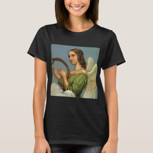 Julklassiker, viktoriansk ängel med musikhjälp tee shirt