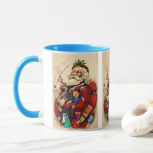 Julklassiker, viktoriansk jultomte pipleksaker mugg