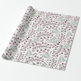 Julklassisk röd och grön mönster presentpapper
