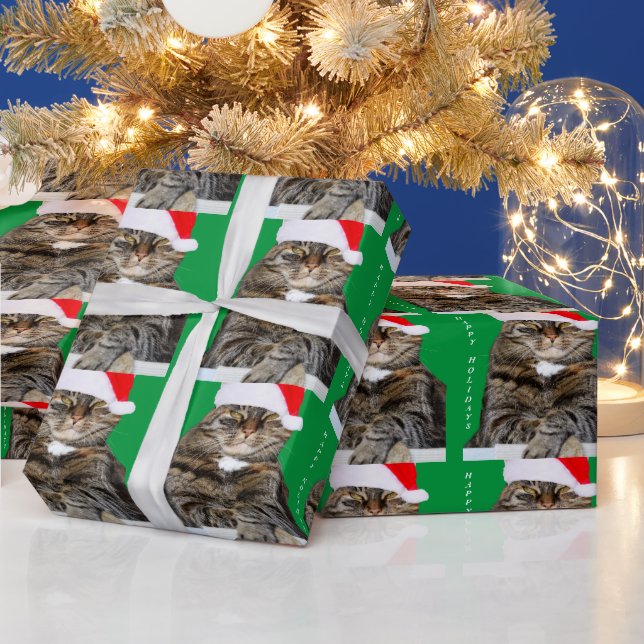 Julklat Humbug Photo med Santa Hat Presentpapper (Helgdagar)