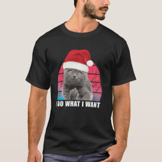 Julklett Retro jag gör vad jag vill ha katt T Shirt