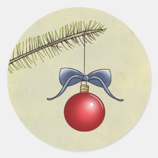 julklistermärken runt klistermärke