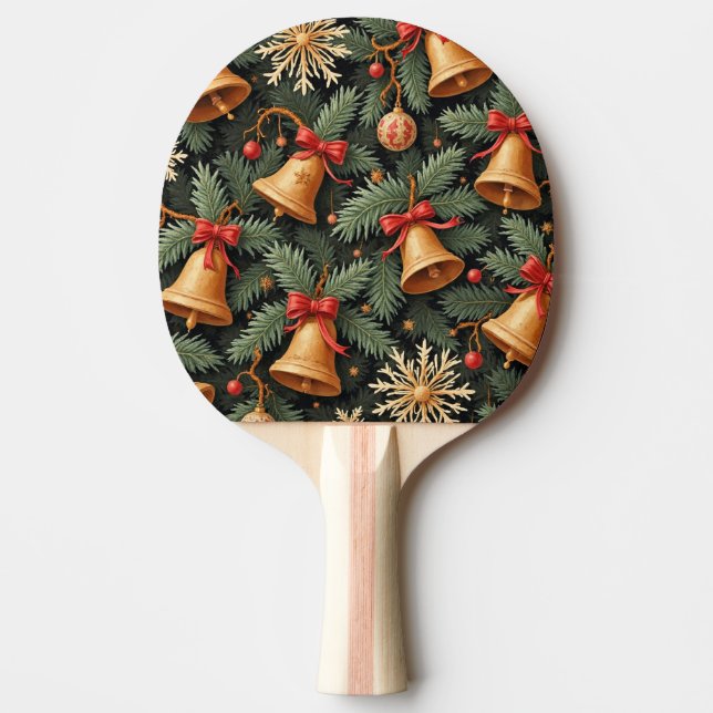 Julklockor, dekorativ julmönster, pingisracket (Framsidan)