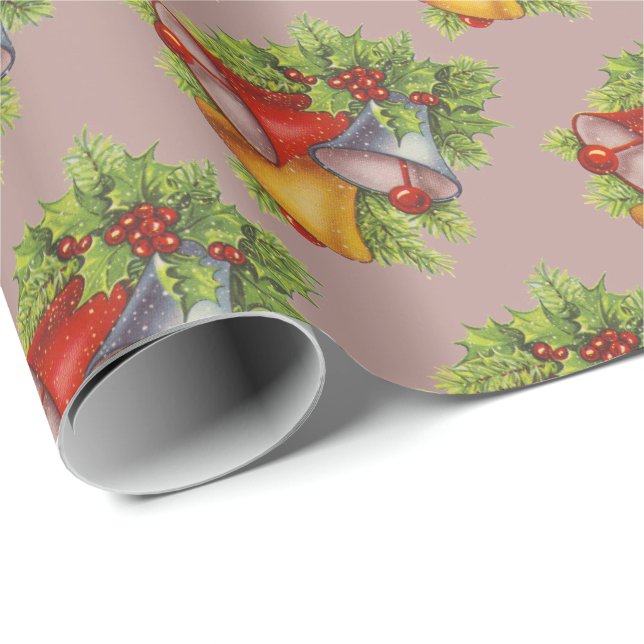 Julklockor Inpackningspapper Presentpapper (Rullad Hörn)