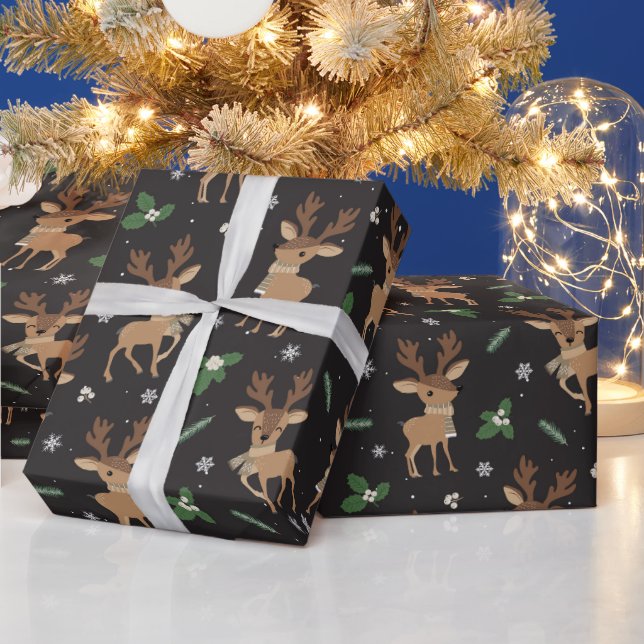 julklor i mönster presentpapper (Helgdagar)