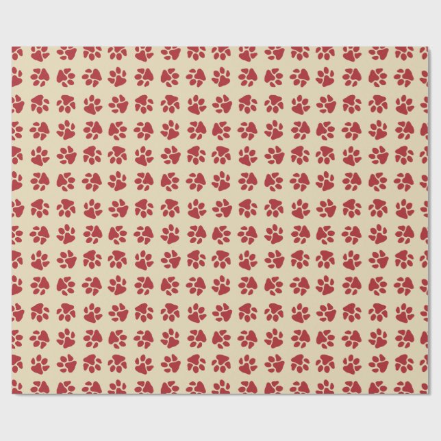 Julklovar Vintage Röd Presentpapper (Platt)