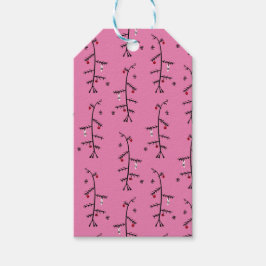 Julklubbar! Ledsen träd-märkre Presentetikett