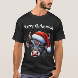 Julklubben Bull w/Santa Hat Mexican People Hat T Shirt
