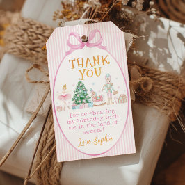 Julknäckare Rosa Slinga Födelsedag Tack Presentetikett