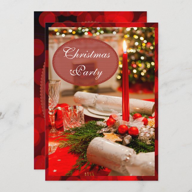 Julknallar & Ljus Inbjudningar (Fram/baksida)