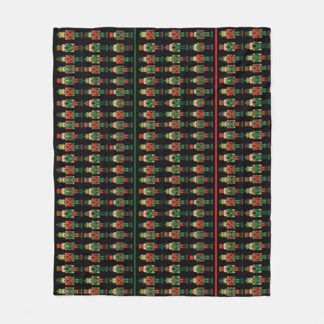 Julknäppar i grönt och svart fleecefilt (Framsidan)