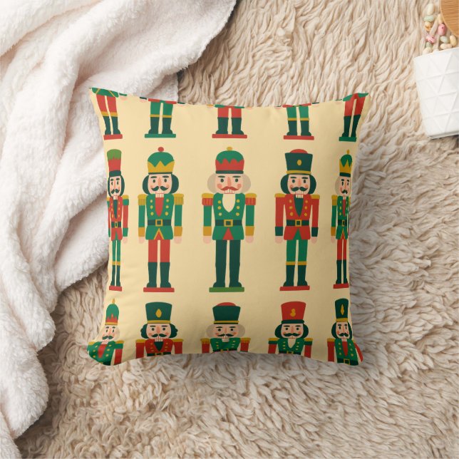 Julknäppar på ljus bakgrund kudde (Filt)