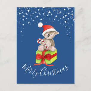 julkoala och presentkort för stollig helg vykort