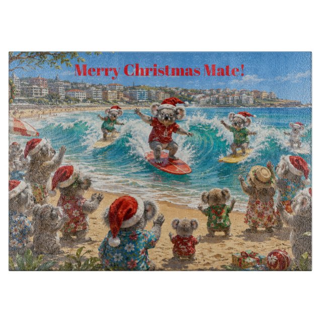 Julkoalor som surfar på Bondi Beach (Framsidan)