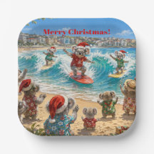 Julkoalor som surfar på Bondi Beach