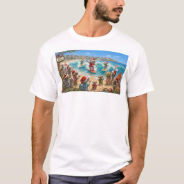 Julkoalor som surfar på Bondi Beach T Shirt