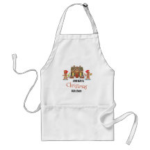 Julköket Apron med Gingerbröd House