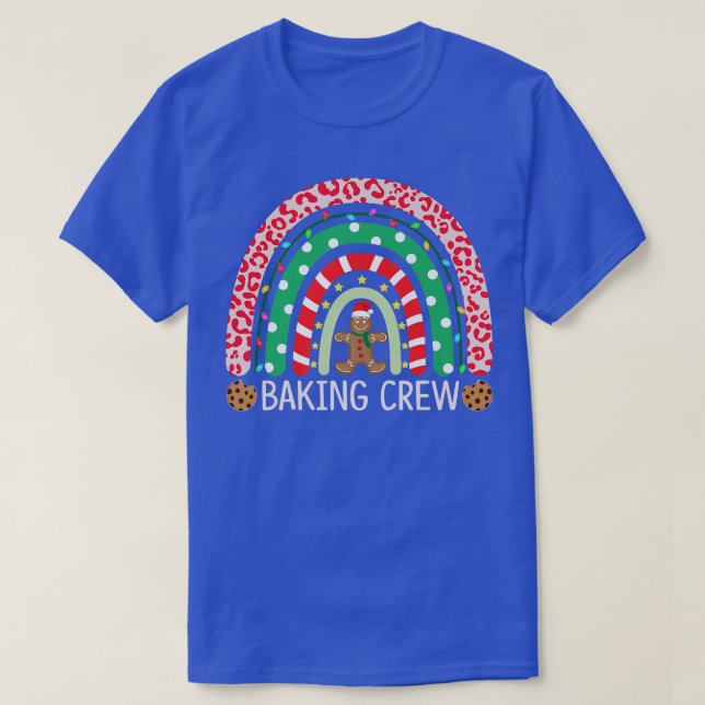 Julkokning Regnbåge Gingertea Baking Crew T Shirt (Design framsida)