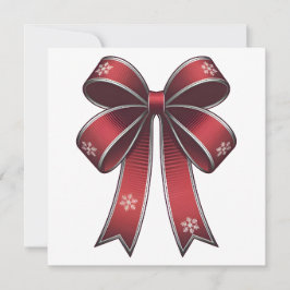 Julkokvett Rött bogblad med Snöflingor-kort