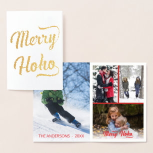 julkollage Merry Ho Ho Red Folierat Kort