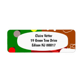 Julkollage Returadress Etikett