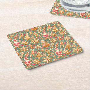 Julkollage Underlägg Papper Kvadrat