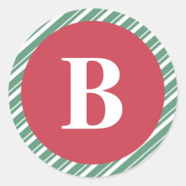 Julkollektion med bokstäver runt klistermärke