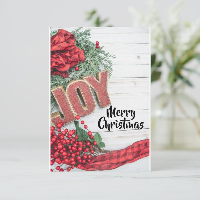 Julkollektion med glädje & krans kort (Stående Fram)