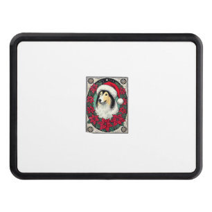 Julkollie Hund Illustration Yule Collies 4 Dragkroksskydd